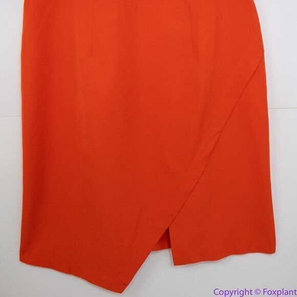 NEW Eloquii Orange Shift Sleeveless sheath Dress with‎ Asymmetric Wrap, 26 - Picture 5 of 16